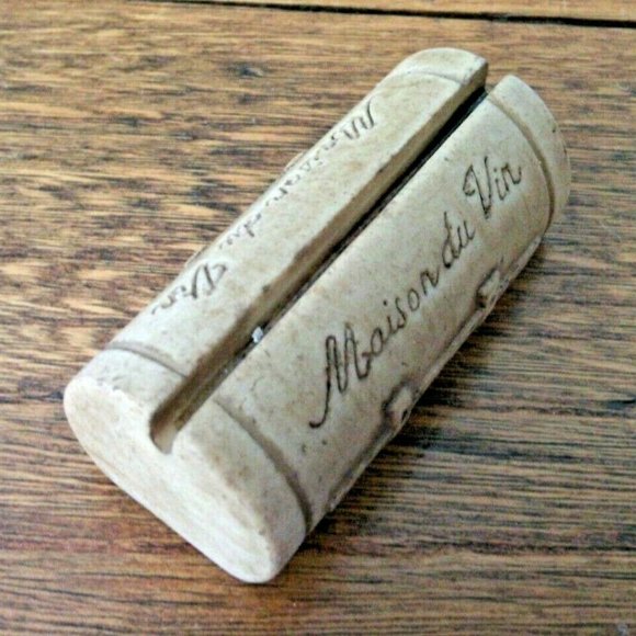 Box 4 Place Setting Card Holders Ceramic Wine Corks Guest Dinner Wedding Party - Picture 5 of 16